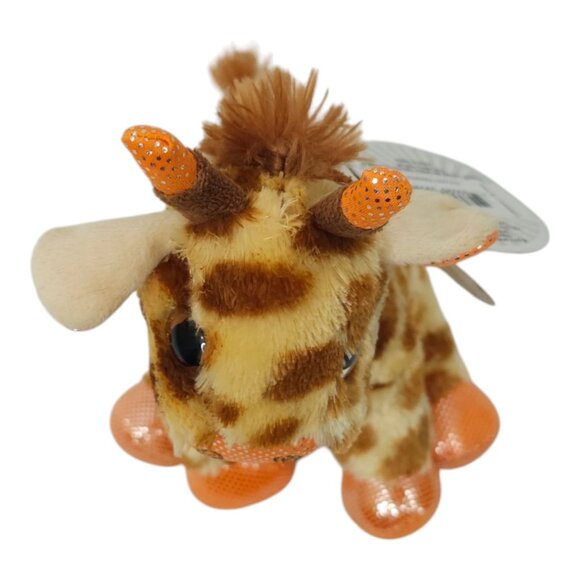 Winkeez Andrew Giraffe Stuffed Animal Toy 8" Plush Orange Sparkle Eyes NOS 2017 - Picture 9 of 14